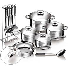 Berlinger Haus Jumbo Stainless Steel Blauman Cookware Set with lid