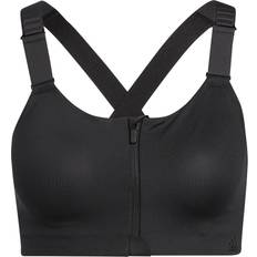 Zipper Bras adidas TLRD Impact Luxe Training High-Support Bra - Black/White