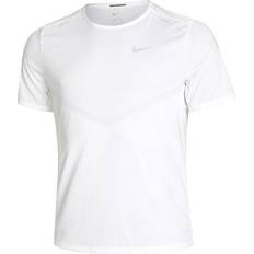 Nike dri fit 365 NIKE Men's Rise 365 Dri-FIT Short Sleeve Running Shirt - White/Silver