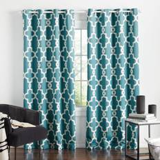 Exclusive Home Curtains Ironwork Sateen Woven Darkening Blackout