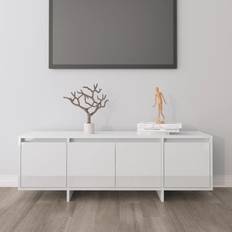 Tv bord hvid højglans vidaXL 120 x 30 x 40,5 cm Konstrueret Træ Hvid Højglans TV-bord