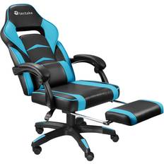 Gamer stole tectake Gamerstol Comodo Med Fodstøtte Sort Azur