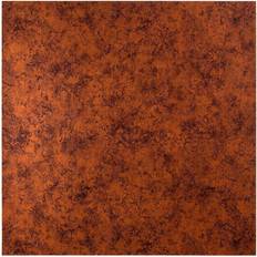 Sheet Materials Fasade Flat Decorative Vinyl 2ft x 2ft Lay in Ceiling Panel in Moonstone Copper (5 Pack)