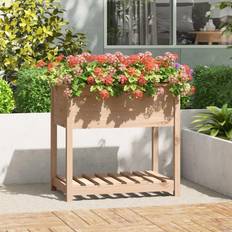 vidaXL Planter with Shelf 82.5x54x81 Solid Wood Pine