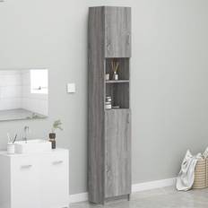 vidaXL Armadietto Bagno Grigio Sonoma 32x25.5x190 cm Legno Multistrato