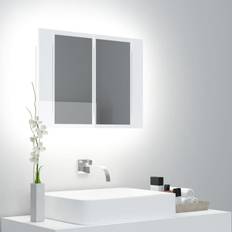 Grey Bathroom Mirror Cabinets vidaXL Led (8049)