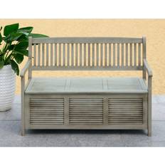 Gray Garden Benches Safavieh Outdoor Collection