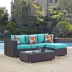 Modular Sofa modway Convene Collection EEI-2364-EXP-TRQ-SET Modular Sofa