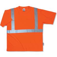 Ergodyne Mens High Visibility Reflective Safety T-shirt - Orange/Silver
