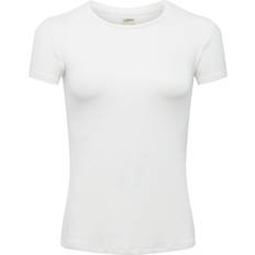Ressi Ribbed Short-Sleeve Tee - White