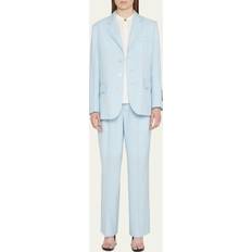 Marni Tailored Light Blue Wool Trousers - Blue