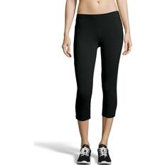 Hanes Women's Stretch Jersey Capri, Black