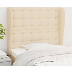 vidaXL Avec Oreilles Meuble de Chambre à Coucher Accessoire De Lit Simple 93x23x118/128 cm Tissu Tête de lit