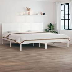 vidaXL Bed Frame White Super