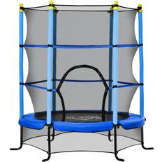 Blau Trampoline Homcom Trampolin mit Sicherheitsnetz blau