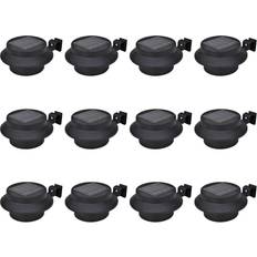 Solcellslampor vidaXL Solcellslampor För Staket 12 St LED Svart Markbelysning