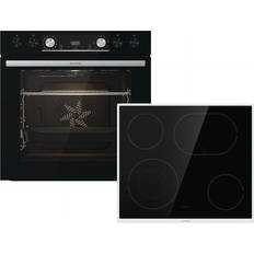 Backöfen set Gorenje Herdset Black Set 4 Edelstahl, Schwarz