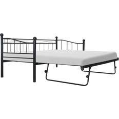 vidaXL Giroletto Nero In Acciaio 180x200/90x200 cm Arredamento Casa Cucina