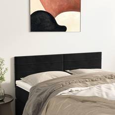 vidaXL Têtes 2 pcs Noir 72x5x78/88 cm Velours Tête de lit