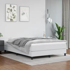 vidaXL Pocketresårmadrass vit 140x200x20 konstläder Boxmadras