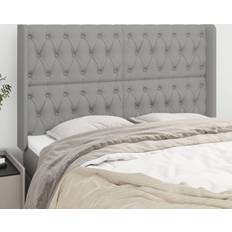 vidaXL Ad Orecchio Grigio Chiaro 163x16x118/128 Cm In Tessuto Testiera