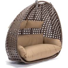 Stahl Hängestühle Home Deluxe Polyrattan Hängesessel TWIN