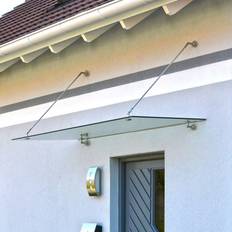 Dächer Home Deluxe Transparent Glasvordach RENMA 150x90cm V1