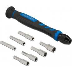 Screwdriver handle with socket set