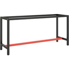 Rosso Panche vidaXL Telaio Banco da Lavoro Nero e Rosso Opaco 170x50x79 cm Metallo Panca