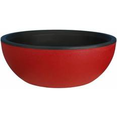 Pots, Plantes et Cultivation RIVIERA Coupe Pot De Fleurs Granit D40 Rouge