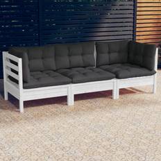 Lounge havesofa vidaXL 3-Sitzer-Gartensofa Massivholz Lounge-Set