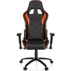 hjh OFFICE hjh OFFICE 729160 spelstol SPIELBERG III Speciell gamingstol, Ryggstöd med integrerat nackstöd, Ryggstöd som kan lutas upp till 180° låsbar i flera steg, Vippmekanik