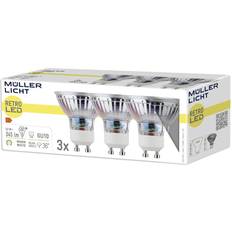 Leuchtmittel Müller Licht LED-Reflektor GU10 4,5W 827 klar 3er