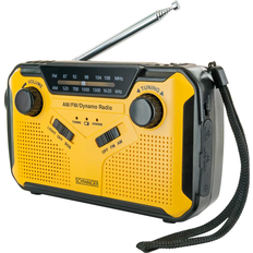 Fm am radio Schwaiger Radio FM AM FM Manovella Pannello Solare Antispruzzo Antiurto Torcia Elettrica Giallo Nero