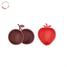 Violett Teller & Schalen OYOY Mini Set of 2 Strawberry & Cherry Snack Bowl (M107407)