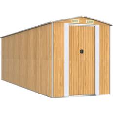 vidaXL Trädgårdsskjul ljusbrun 192x606x223