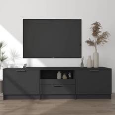 VidaXL Bancs vidaXL Noir 140x35x40 cm Bois d'ingénierie Meuble TV