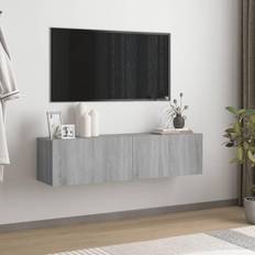 Gris Armarios de Pared vidaXL Mueble TV Madera Contrachapada Gris 120x30x30 cm Armario de Pared