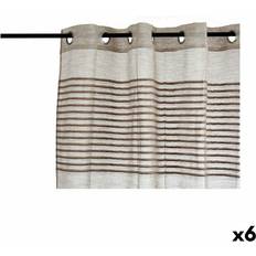 Brown Striped Curtains 140 x 0.1 x 260 cm