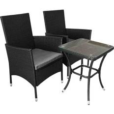 Black Bistro Sets Jardí Rattan Bistro Set