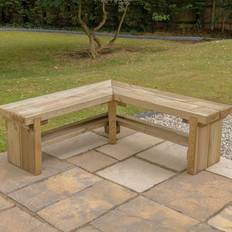 Forest Garden Double Corner Sleeper Garden Bench