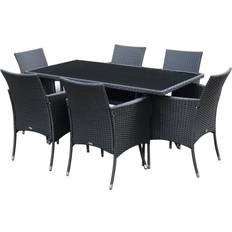 Garden & Outdoor Furniture OutSunny 6-Seater Patio Dining Set