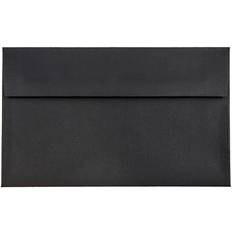 Jam Paper A9 Invitation Envelopes, 5.75 x 8.75, Black Linen, 50/Pack (900906807I) Quill Black