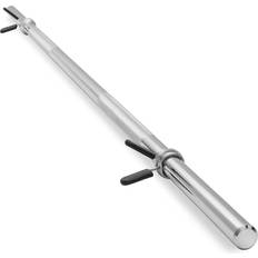 Fitness 1" Standard Weightlifting Barbell Straight Bar with Spring Collars Chrome Chrome 5 FT