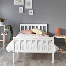 Single Beds - White Bed Frames Aspire Atlantic 98x198cm