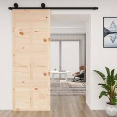 Pinewood Sliding Doors vidaXL Barn 80 1.8 x 214 cm Solid Wood Pine Sliding Door (x)