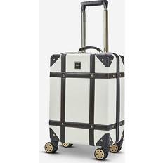 Rock Luggage Vintage Carry-On 8-Wheel Suitcase Cream