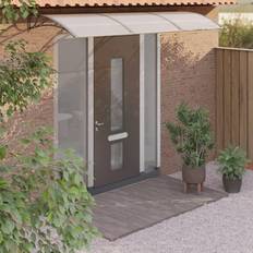 Hvid Indgangstage vidaXL Grå, Hvid dørbaldakin 300x100 polycarbonat