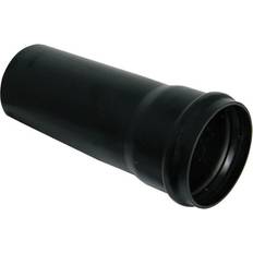 Sewer FloPlast 110mm Soil Pipe Single Socket 3m Black