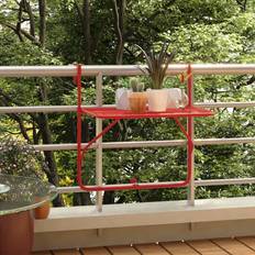 Garden & Outdoor Furniture vidaXL red Balcony Table